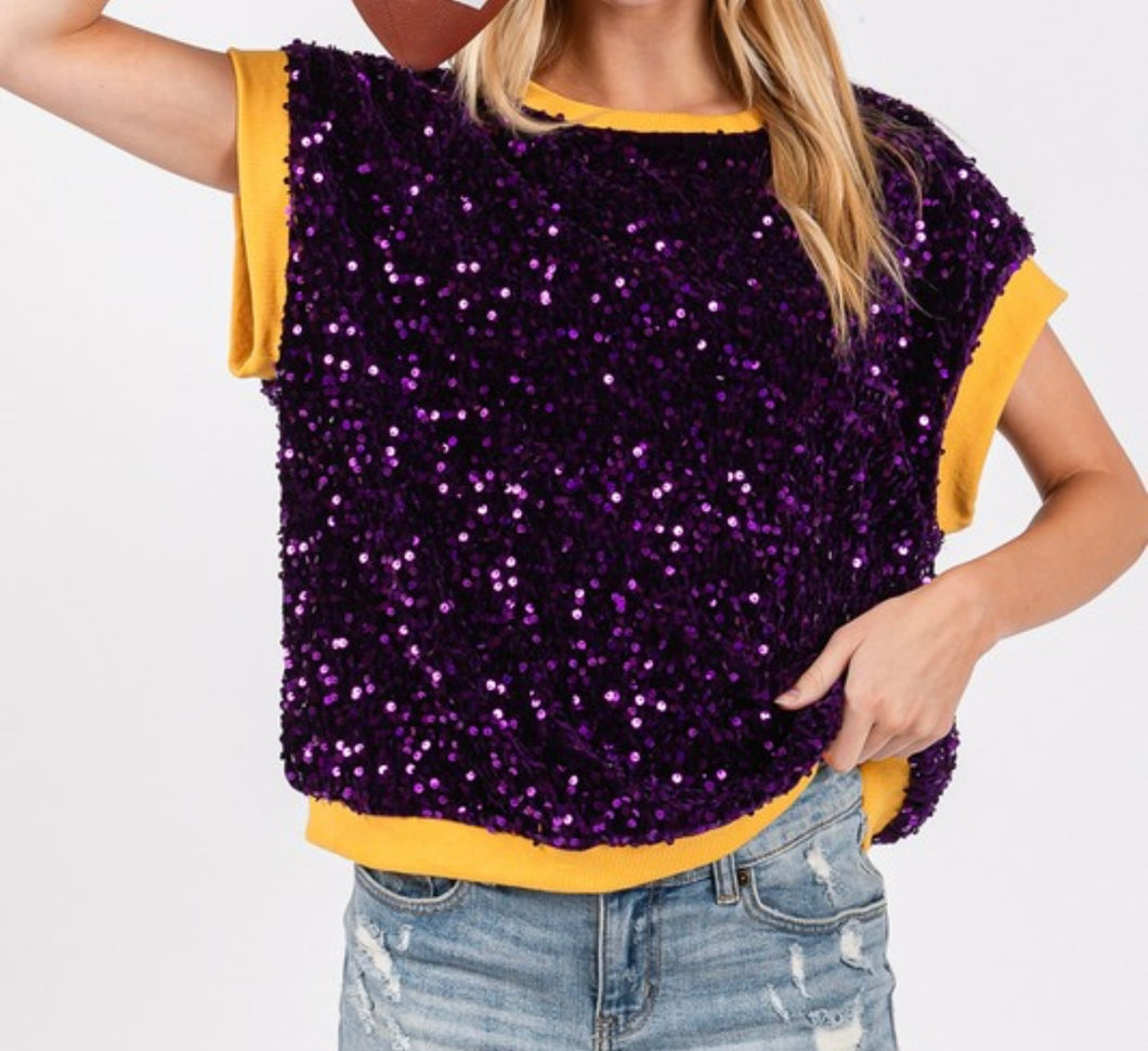 Sequin Top (Purple)