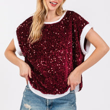 Load image into Gallery viewer, Sequin Top (Maroon)
