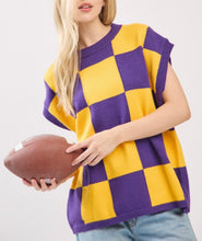 Load image into Gallery viewer, Purple Checkered Top
