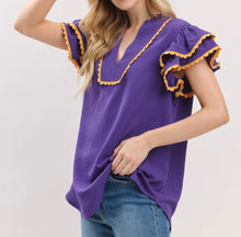 Load image into Gallery viewer, Ruffle Top (Purple)

