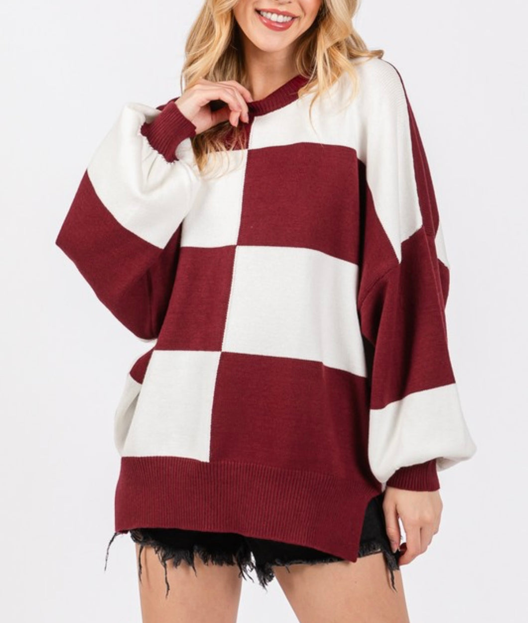 Oversized Sweater (Maroon)