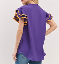 Load image into Gallery viewer, Ruffle Top (Purple)
