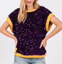Load image into Gallery viewer, Sequin Top (Purple)
