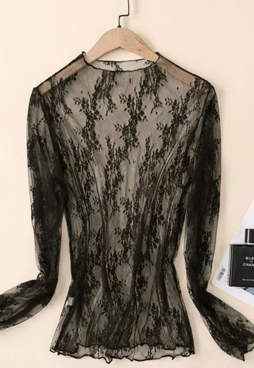 Lace Mesh Top (Black)