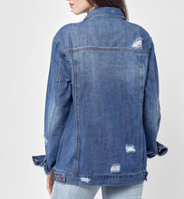 Load image into Gallery viewer, Distressed Denim Jacket
