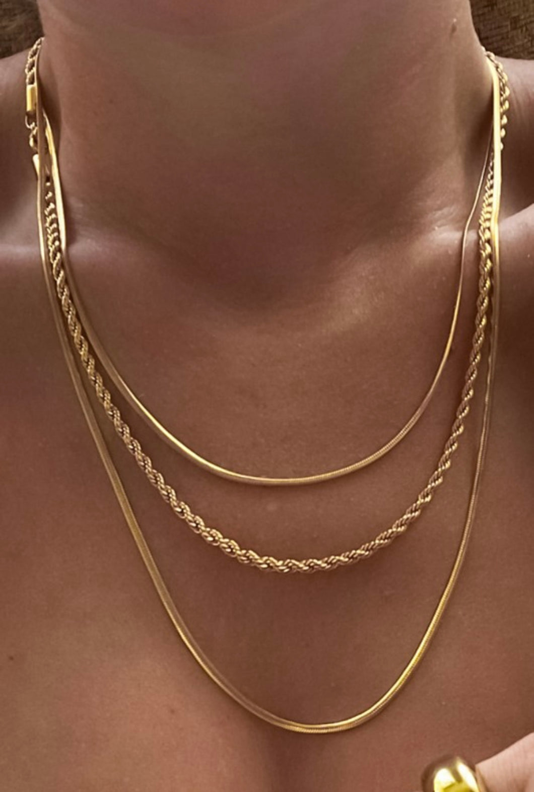 3 Chain Necklace (Gold)
