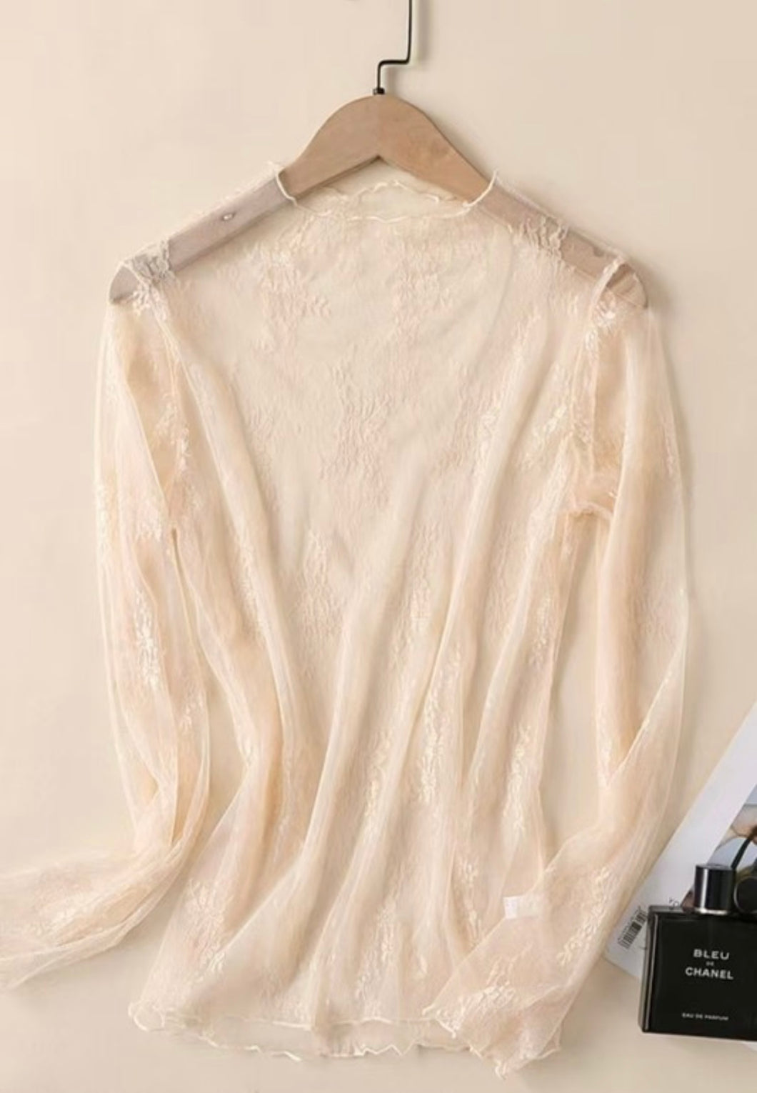 Lace Mesh Top (Apricot)