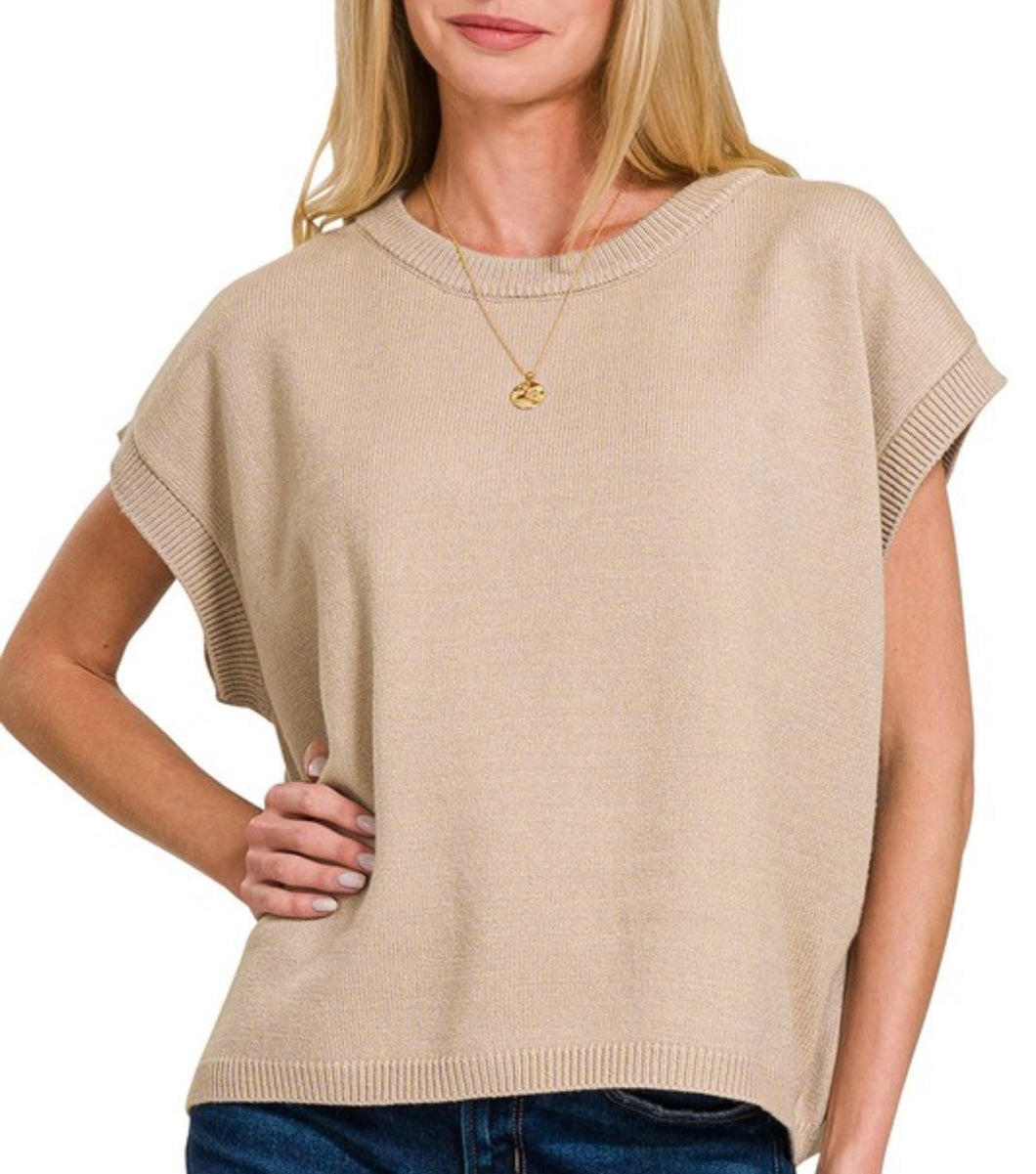 Skyler Sweater Vest (Light Mocha)