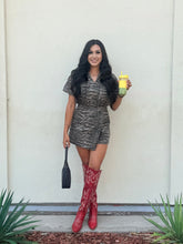 Load image into Gallery viewer, Tiger Denim Romper

