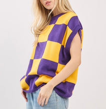 Load image into Gallery viewer, Purple Checkered Top
