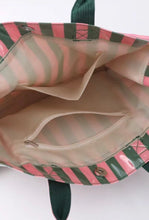 Load image into Gallery viewer, Striped Tote Bag (Pink/Green)
