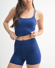 Load image into Gallery viewer, Cross-Cross Sports Bra Top (Blue)
