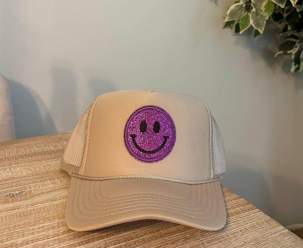 Smiley Face Hat (Taupe)