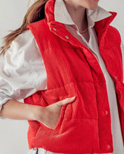 Load image into Gallery viewer, Red Puffer Vest
