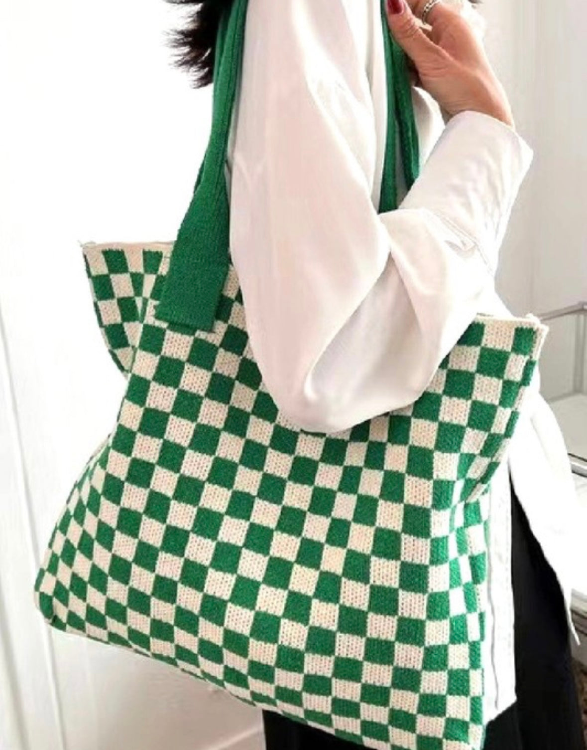 Checkered Bag (Green) - Main Image