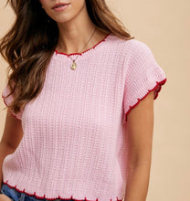 Load image into Gallery viewer, Pink/Red Sweater Top
