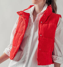 Load image into Gallery viewer, Red Puffer Vest
