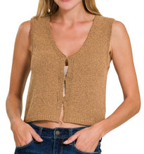 Load image into Gallery viewer, Knit Vest (Camel)
