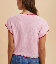 Load image into Gallery viewer, Pink/Red Sweater Top
